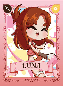 Luna Trading Card - Front View Luna Trading Card - Front View