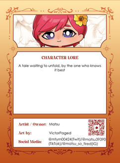 Matsu Trading Card - Back View Matsu Trading Card - Back View