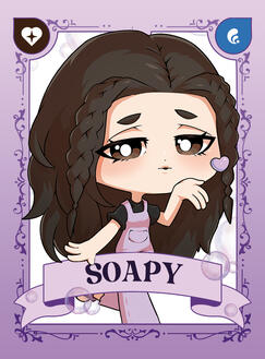 Soapy Trading Card - Front View Soapy Trading Card - Front View
